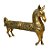 ESCULTURA EM BRONZE CAVALO MITOLOGICO BALI DOURADO - Imagem 2