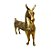 ESCULTURA EM BRONZE CAVALO MITOLOGICO BALI DOURADO - Imagem 1