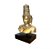 ESCULTURA EM BRONZE BUSTO BUDA BALI DOURADO - Imagem 2