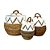 CESTA DECORATIVA FIBRA BALI REDONDO BRANCO E NATURAL COM TAMPA - Imagem 3