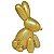 COFRE CERAMICA RABBIT BLADDER DOURADO 17,5 X 17,5 X 24,5 CM - Imagem 1