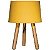 LUMINARIA MESA MADEIRA STICK FEET AMARELO 22X22X32CM - Imagem 1
