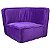 SOFA DE CANTO VELUDO SOFT ROXO 87 X 87 X 73 CM - Imagem 1
