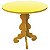 MESA CANTO MADEIRA BRAID FEET AMARELO BRILHANTE 66 X 66 X 65 - Imagem 1