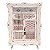 COMODA MADEIRA ANTIQUE FRAME BRANCA/ROSA 82,5 X 45 X 129 CM - Imagem 1