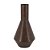 VASO DECORATIVO EM METAL - MARROM - 20X20X38CM - Imagem 1