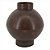 VASO DECORATIVO EM METAL - MARROM - 24X24X27CM - Imagem 1