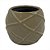 VASO DECORATIVO EM CERAMICA - CAQUI ESCURO - 14X14X12CM - Imagem 1