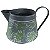VASO EM METAL VERDE E PRATA - Imagem 1