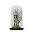 PECA DECORATIVA CAVALO MARINHO RESINA DOURADO CUPULA VIDRO TRANSP BASE MADEIRA - Imagem 1