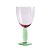 CJ DE TACAS EM VIDRO ROSA E VERDE 6PCS - Imagem 1