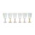 CJ TACAS EM VIDRO COM HASTES EM ESFERAS TRANSPARENTE E COLORIDO 6 PCS - 420ML - Imagem 1