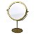 ESPELHO DECORATIVA EM METAL DOURADO COM BASE - Imagem 1