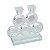 CASTICAL EM CRISTAL TRANSPARENTE 2 VELAS - Imagem 1