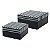 CJ. DE PORTA JOIAS DE MADEIRA E VIDRO PRETO E BRANCO - 2 PCS - Imagem 1