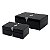 CJ. DE PORTA JOIAS DE MADEIRA E VIDRO PRETO E BRANCO - 2 PCS - Imagem 1