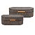 CJ. DE PORTA JOIAS DE MADEIRA E COURO CINZA - 2 PCS - Imagem 1