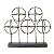 PECA DECORATIVA DE METAL PRATA E PRETO - Imagem 1