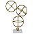 PECA DECORATIVA DE METAL DOURADO E BRANCO - Imagem 1