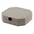 CAIXA DECORATIVA EM MADEIRA E REVESTIDO EM PU CREME 25CM X 25,3CM X 7CM - Imagem 1