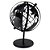 PECA DECORATIVA EM METAL - GLOBO - PRETO - 18X18X3.5CM - Imagem 1