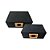 CJ DE CAIXAS DECORATIVAS EM COURO SINTETICO PRETO DETALHE DOURADO 2PCS - Imagem 1
