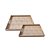 CJ DE BANDEJAS EM COURO SINTETICO BEGE 2PCS - Imagem 1