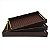 CJ. DE BANDEJAS DE MADEIRA MARROM E DOURADO - 3PCS - Imagem 1