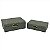 CJ. DE CAIXAS DE MADEIRA CINZA E DOURADO - 2PCS - Imagem 1