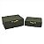 CJ. DE CAIXAS DE MADEIRA VERRDE E DOURADO - 2PCS - Imagem 1