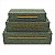 CJ. DE CAIXAS DE MADEIRA CINZA E DOURADO - 2PCS - Imagem 1