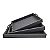 CONJ DE BANDEJAS DE COURO SINTETICO CINZA E PRETO 3 PCS - Imagem 1