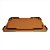 CJ DE 2 BANDEJAS DECORATIVAS EM MADEIRA REVESTIDO EM PU LARANJA G45CM X 30CM X 2 - Imagem 1