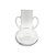 VASO DECORATIVO COM ALCA EM VIDRO TRANSPARENTE - Imagem 1
