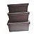 CONJ DE CAIXAS DE COURO SINTÉTICO MARROM ESCURO - 3 PCS - Imagem 1