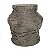 VASO DECORATIVO EM VIDRO - FUME - 16.5X16.5X17.5CM - Imagem 1