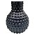 VASO DE VIDRO PRETO COM TEXTURA - Imagem 1