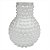 VASO DE VIDRO BRANCO COM TEXTURA - Imagem 1