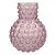 VASO DE VIDRO ROSE COM TEXTURA - Imagem 1