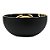 BOWL DE VIDRO PRETO E DOURADO - Imagem 1