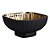 BOWL DE VIDRO PRETO E DOURADO - Imagem 1