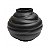 VASO DECORATIVO EM VIDRO - PRETO FOSCO - 18X18X15CM - Imagem 1