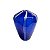 VASO DE VIDRO AZUL COM LISTRAS BRANCAS - Imagem 1