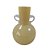 VASO DECORATIVO EM VIDRO BEGE DETALHE ALCA TRANSPARENTE - Imagem 1