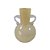 VASO DECORATIVO EM VIDRO BEGE DETALHE ALCA TRANSPARENTE - Imagem 1