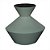 VASO DECORATIVO EM CERAMICA - CINZA - 20X20X19CM - Imagem 1