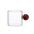 CJ DE XICARAS EM VIDRO TRANSPARENTE COM DETALHE EM MADEIRA 6PCS - 100ML - Imagem 1