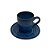 CJ DE XICARAS E PIRES EM PORCELANA AZUL COM DETALHE PRETO 6PCS - 100ML - Imagem 1