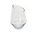 VASO DECORATIVO EM VIDRO CORTE DIAGONAL TRANSPARENTE - Imagem 1