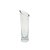 VASO DECORATIVO EM VIDRO CORTE DIAGONAL TRANSPARENTE - Imagem 1
